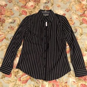 NWT Banana Republic Black and White Blouse